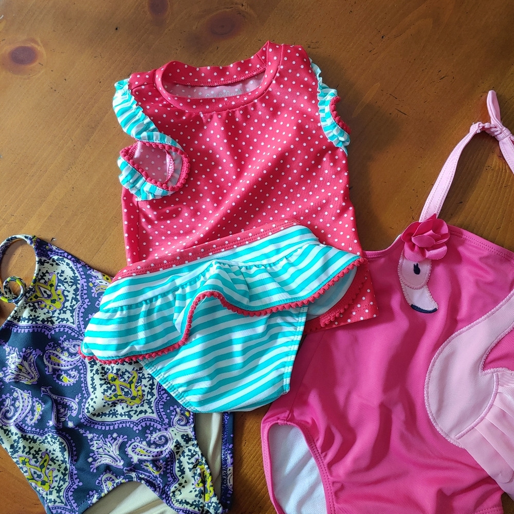 Toddlers girl Swimsuits, bundle of three